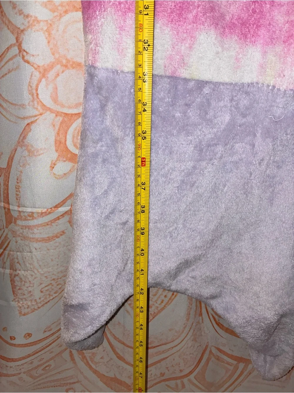 Cozy Pink Patterned Kids Robe & Tie-Dye Mermaid Blanket Set